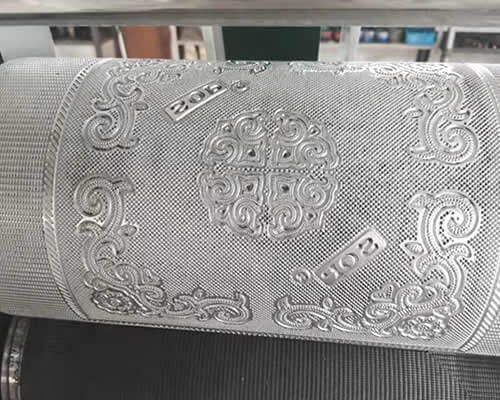 detail of the embossing roller
