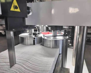 detail of the steel roller and cutting